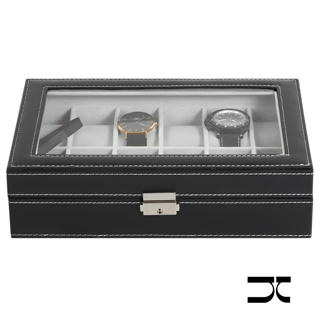 12 Slots Watch and Bracelet Case (Glass Top)